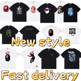 designer ape shirts tshirt correct version 1:1 high quality 100% cotton t shirt mens designer clothes shirts for men clothes bathing ape new style shirt size S-2XL