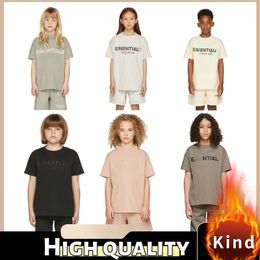 Kids Essential Hoodie Boys Girls Pants Oversize Loose Classic Flocking 3D Letter Pullover Skateboard Baseball Fleece Clothing Shorts Tshirts Set Sports Clothes