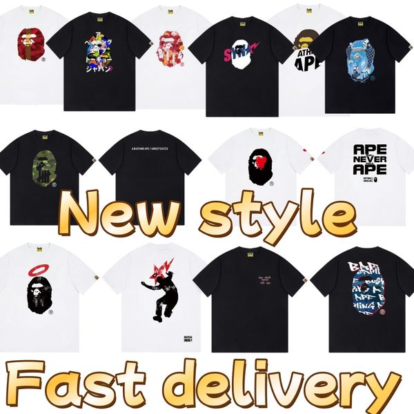 designer ape shirts tshirt correct version 1:1 high quality 100% cotton t shirt mens designer clothes shirts for men clothes bathing ape new style shirt size S-2XL